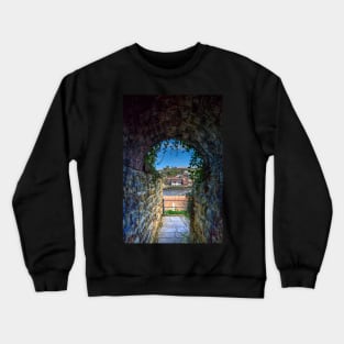 Whitby Abbey, Through The Keyhole Tunnel Crewneck Sweatshirt